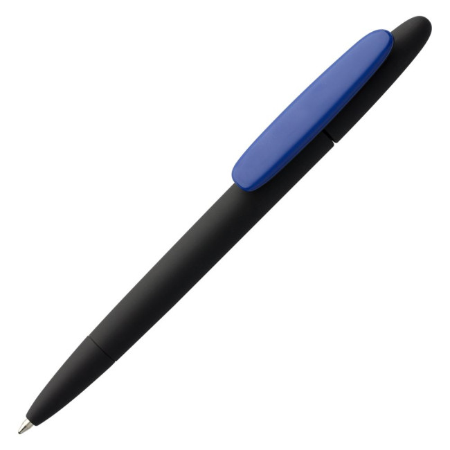 Ручка шариковая Prodir DS5 TRR-P Soft Touch, черная с синим Ручка шариковая Prodir DS5 TRR-P Soft Touch, черная с синим