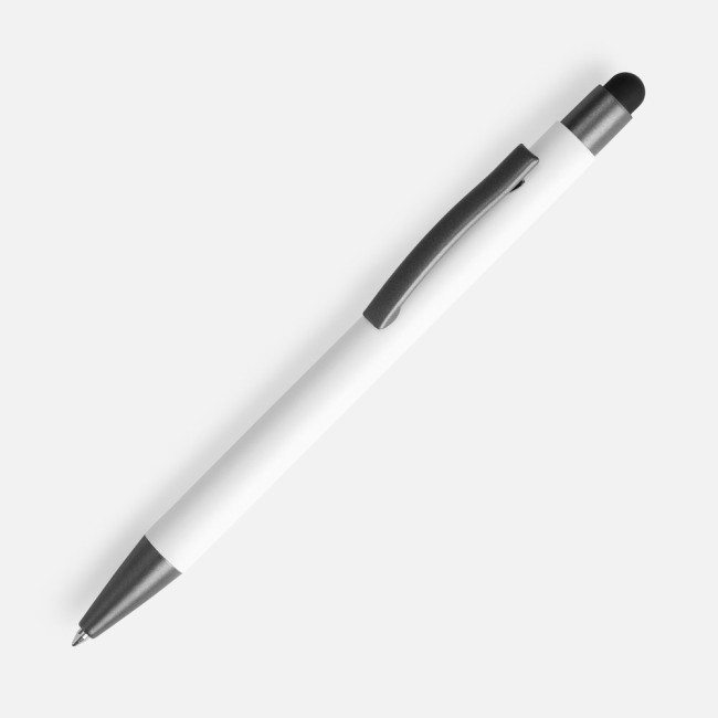 Ручка шариковая Atento Soft Touch со стилусом, белая Ручка шариковая Atento Soft Touch со стилусом, белая