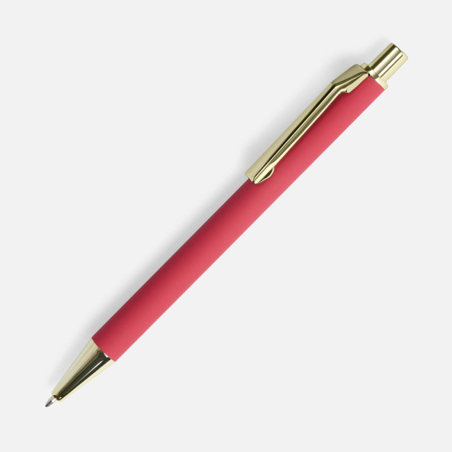 Ручка шариковая Lobby Soft Touch Gold, красная Ручка шариковая Lobby Soft Touch Gold, красная