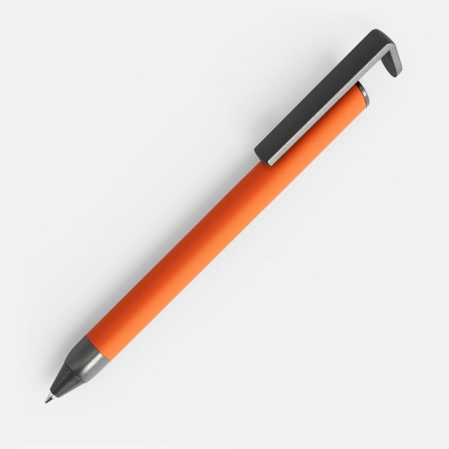 Ручка шариковая Standic с подставкой для телефона, оранжевая Ручка шариковая Standic с подставкой для телефона, оранжевая